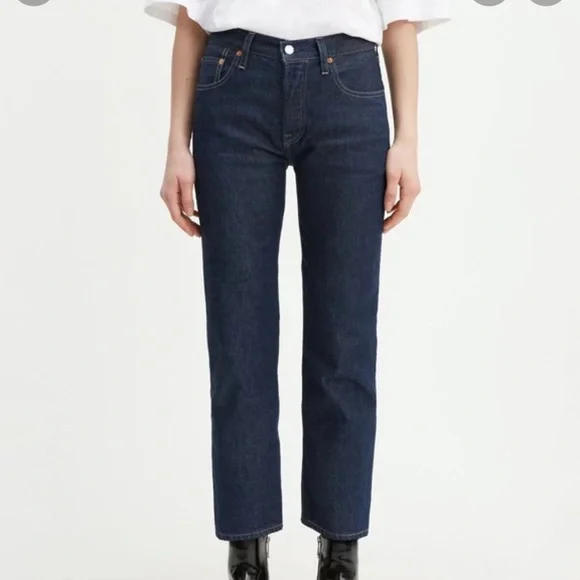 Levi's Made Crafted 501 original crop jeans